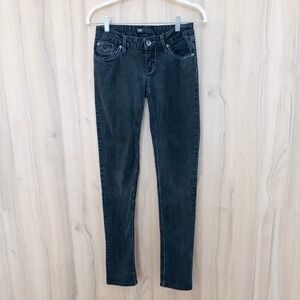 Y2K YMI Womens Low Rise Jeans Size 1  Black Skinny Stretch Denim 2000s Casual